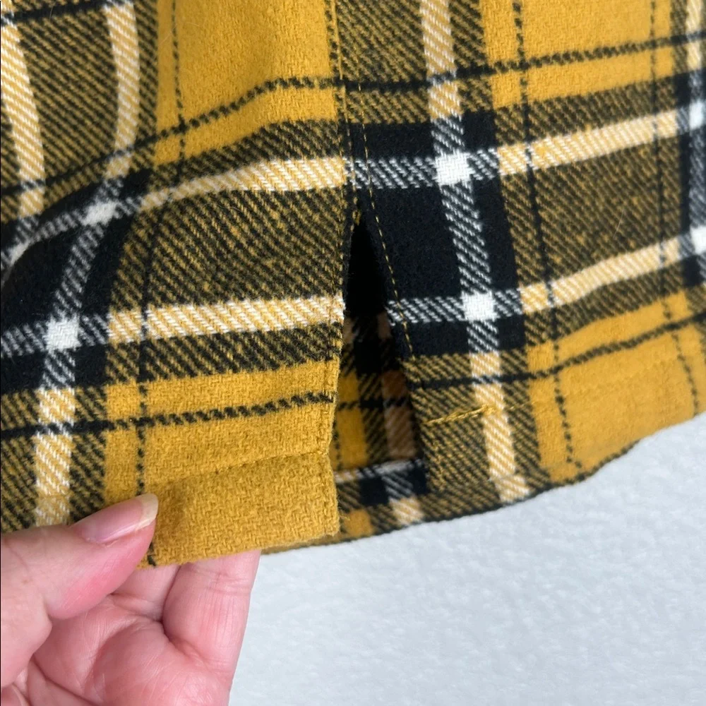 No Boundaries Y2K 90's Yellow Black‎ Plaid Clueless Cher Mini Skirt Size Large